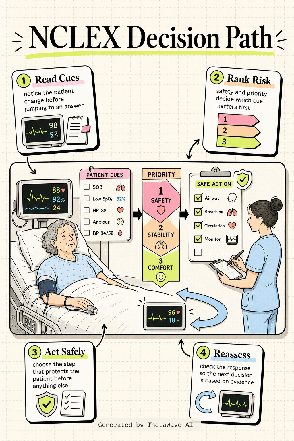 Infographic for 1 HR COMPREHENSIVE NCLEX REVIEW