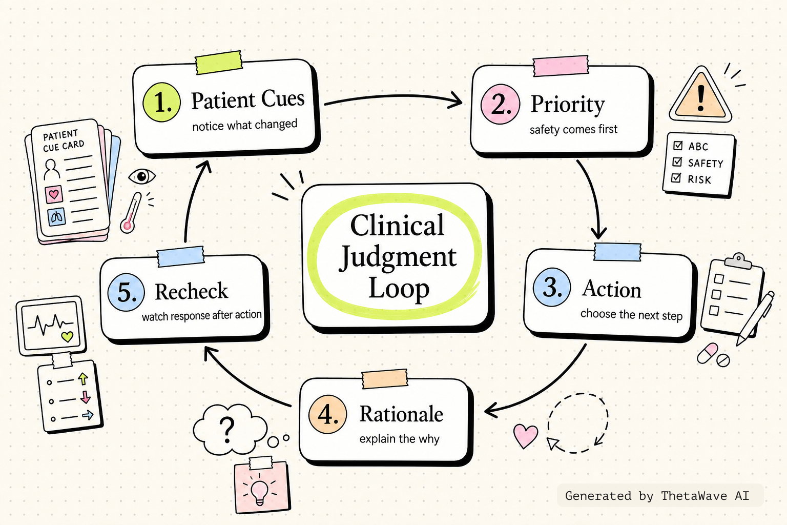 Mind map for 1 HR COMPREHENSIVE NCLEX REVIEW
