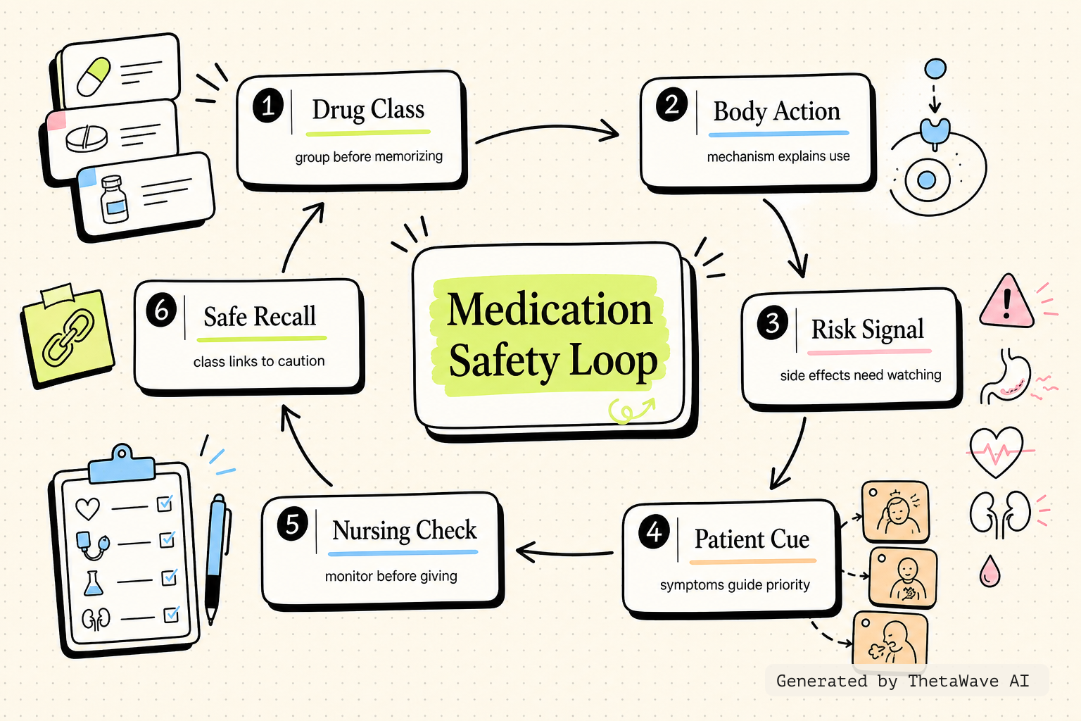 Mind map for 2-Hour NCLEX Pharmacology Ultimate Course