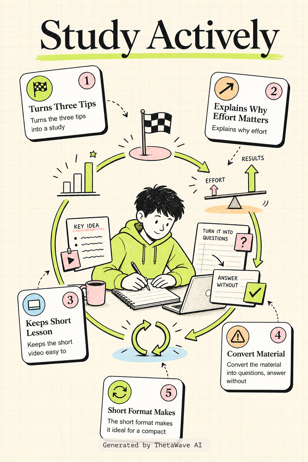 Infographic for 3 tips on how to study effectively