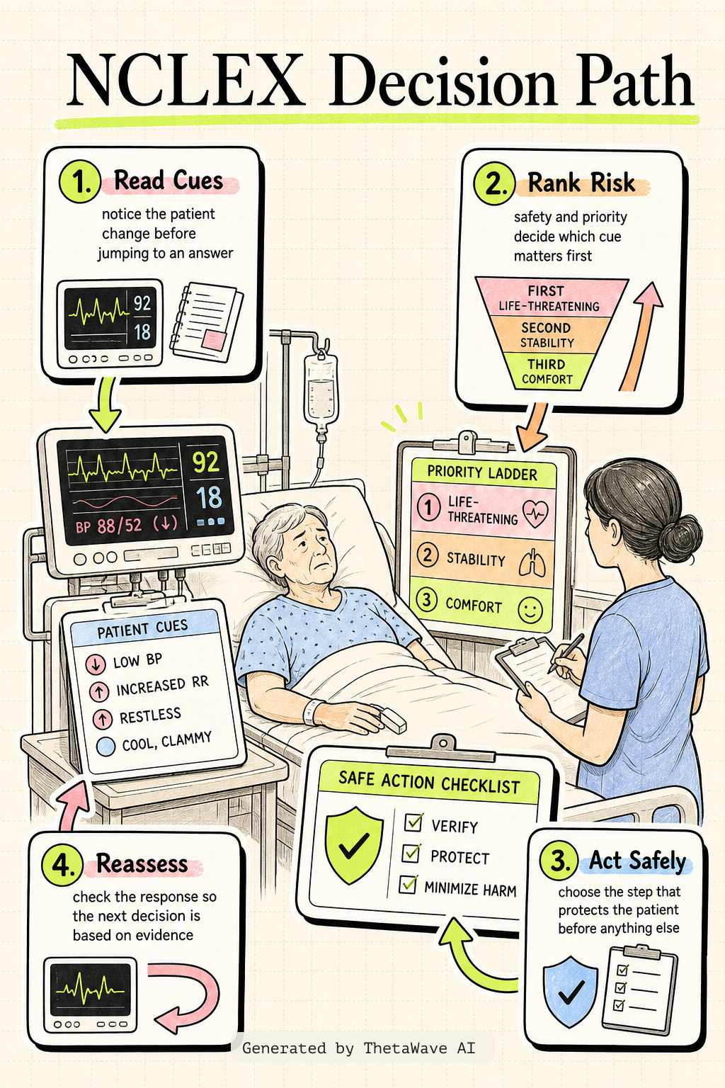 Infographic for 45-Minute NCLEX Last-Minute Crash Course