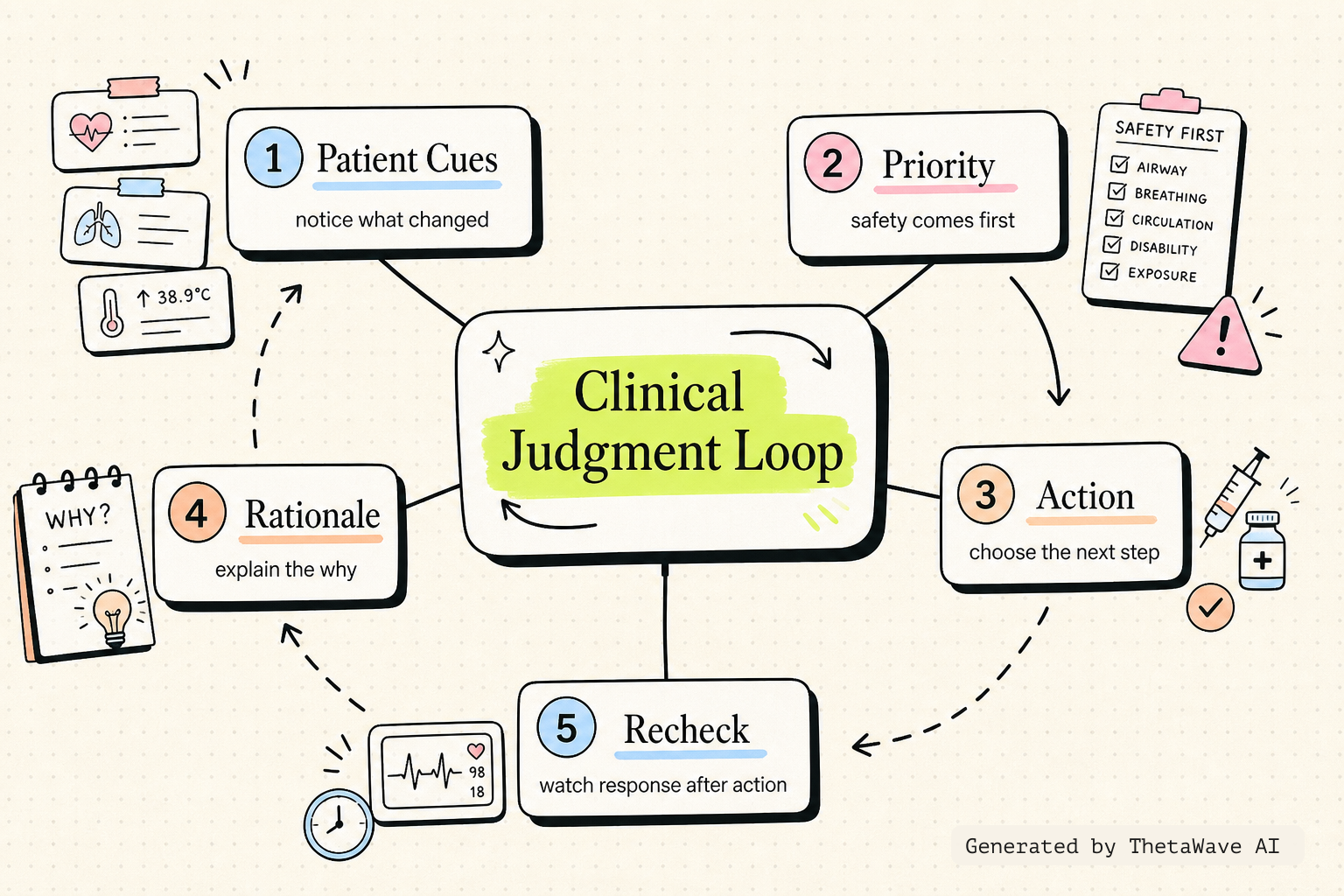 Mind map for 45-Minute NCLEX Last-Minute Crash Course