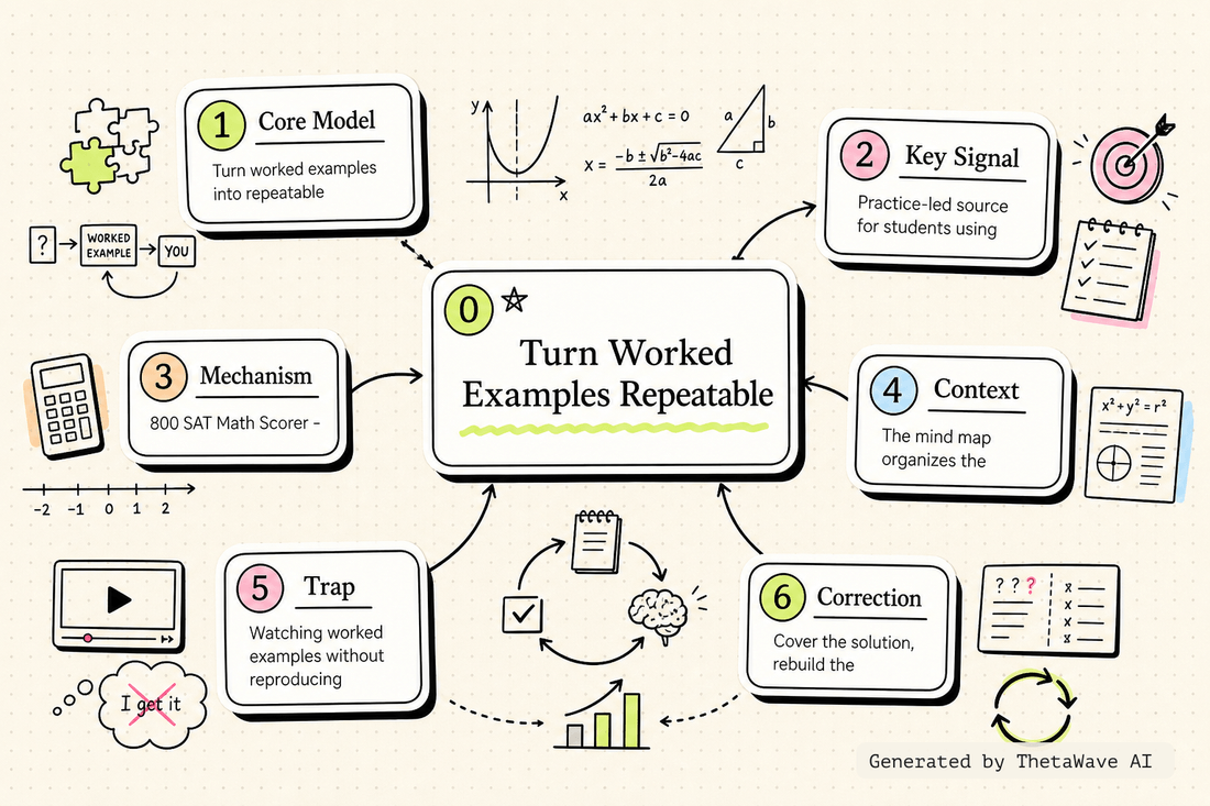 Mind map for 800 SAT Math Scorer - Math Walkthrough - Digital SAT Practice Test 1