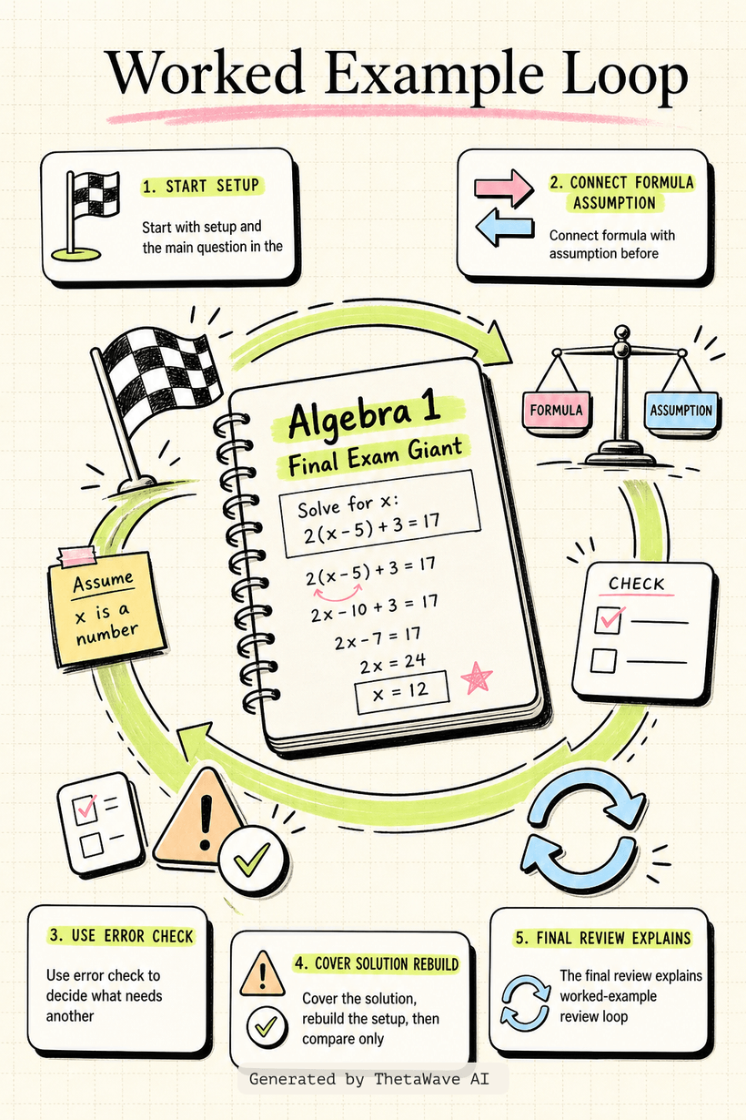 Infographic for Algebra 1 Final Exam Giant Review