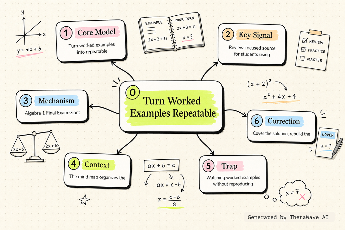 Mind map for Algebra 1 Final Exam Giant Review
