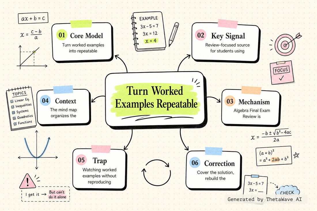 Mind map for Algebra Final Exam Review