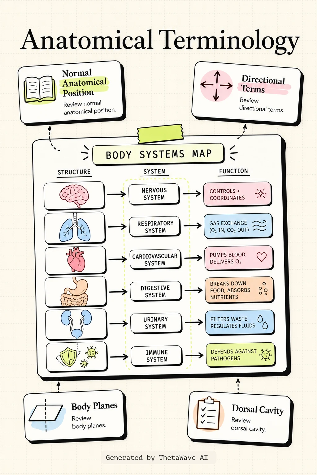 Infographic for Anatomy and Physiology 2e: 1.6 Anatomical Terminology