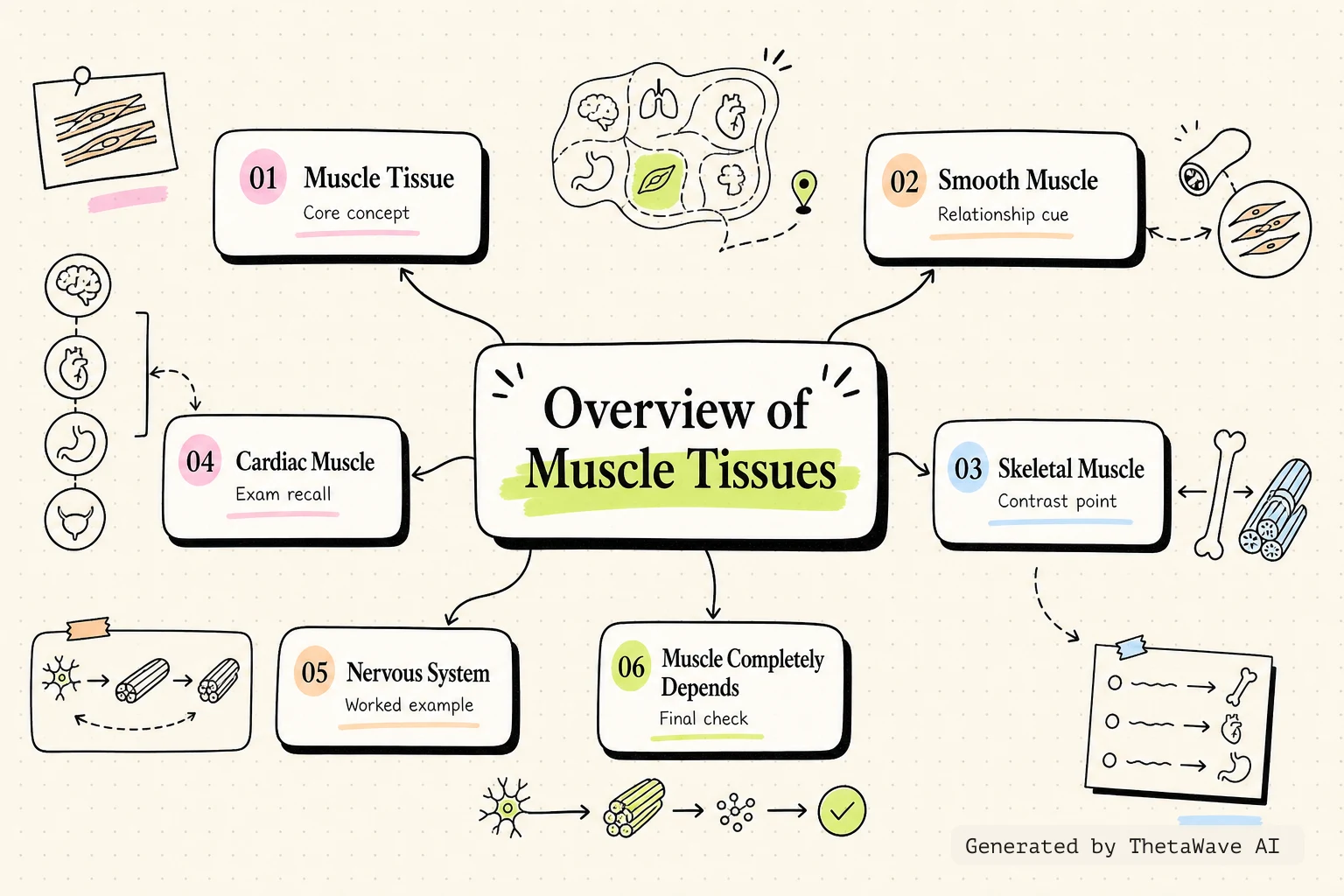 Mind map for Anatomy and Physiology 2e: 10.1 Overview of Muscle Tissues