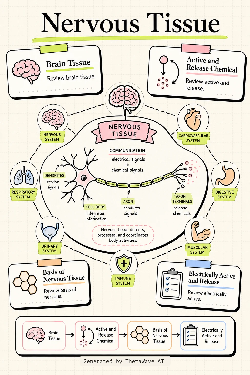 Infographic for Anatomy and Physiology 2e: 12.2 Nervous Tissue