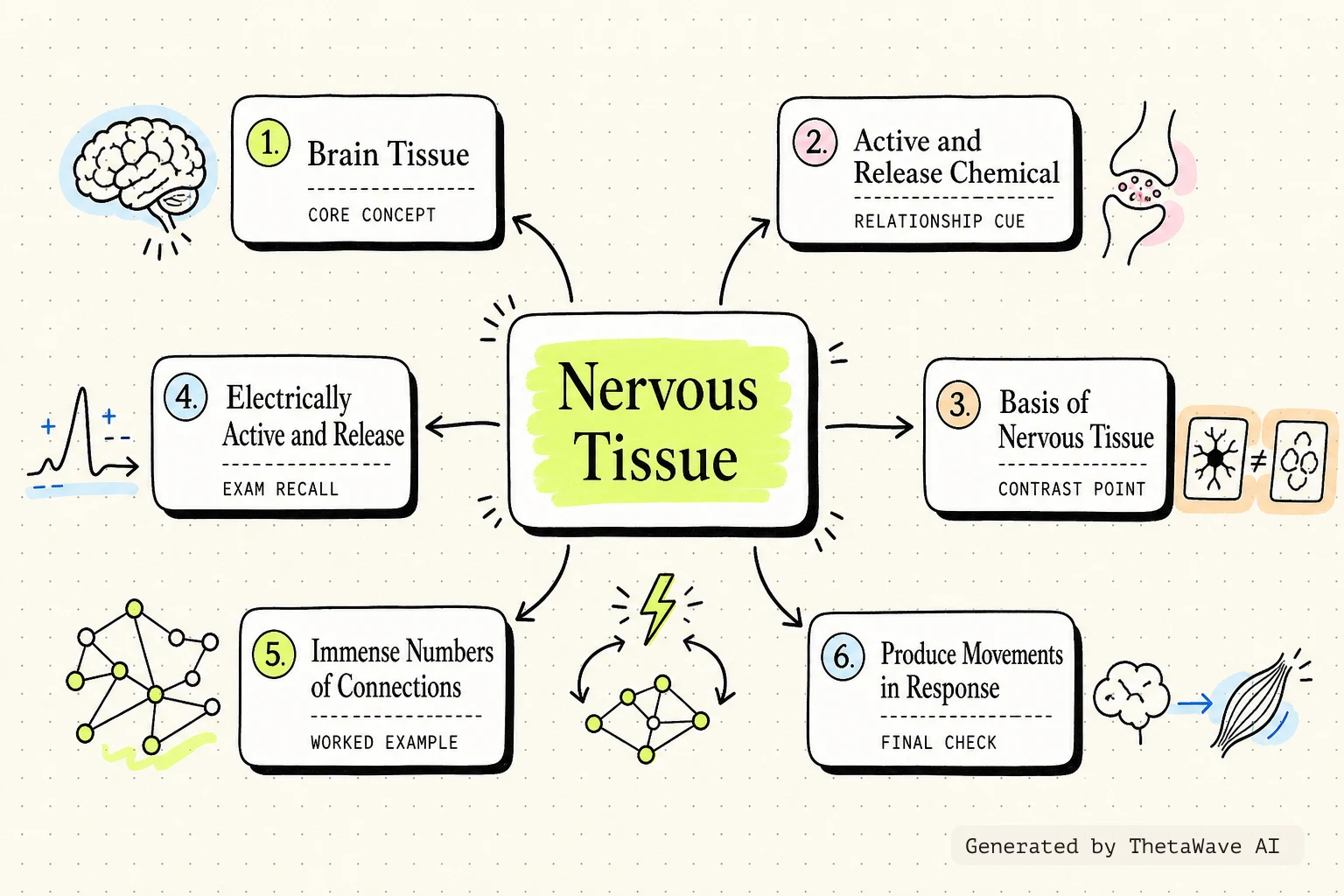 Mind map for Anatomy and Physiology 2e: 12.2 Nervous Tissue
