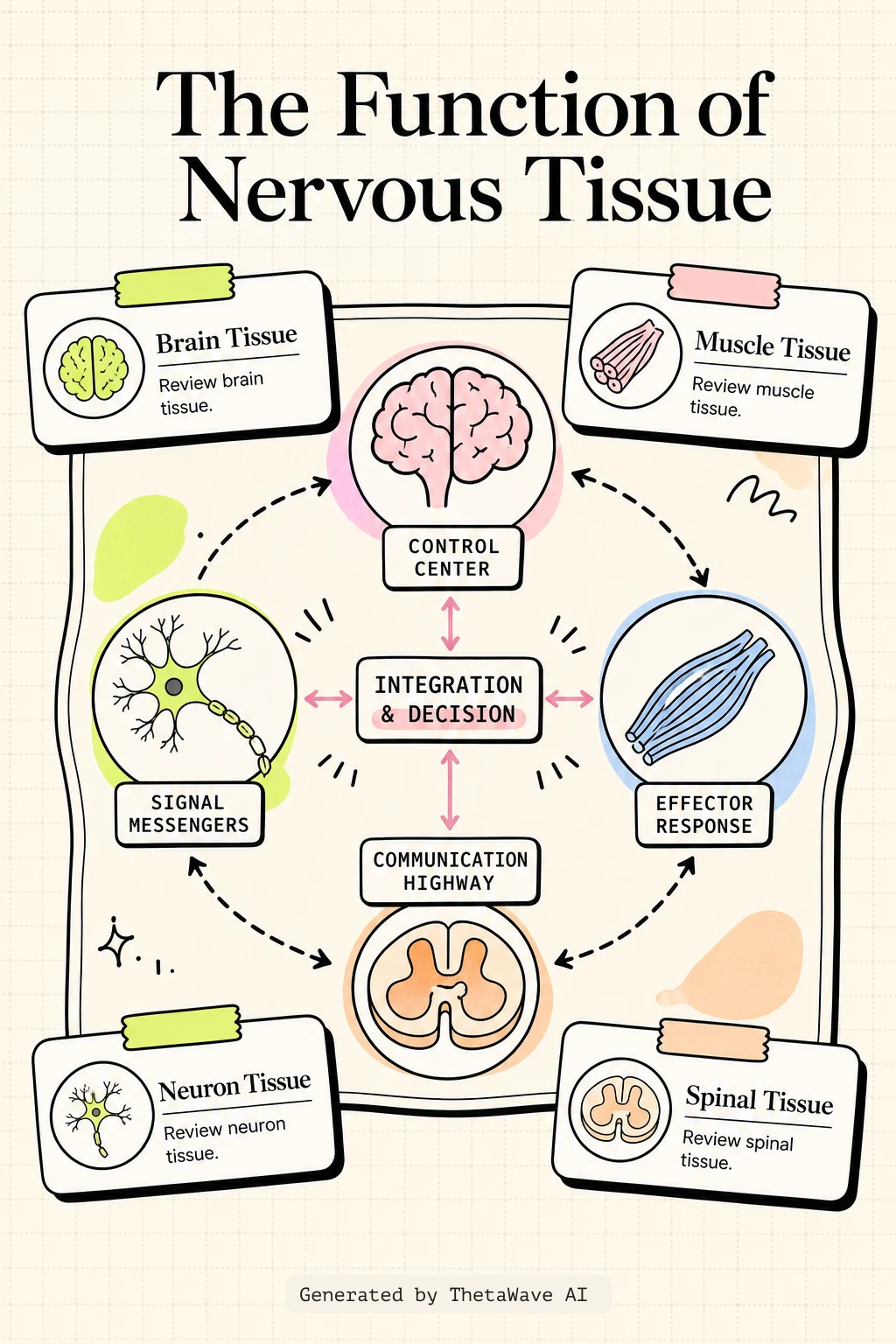 Infographic for Anatomy and Physiology 2e: 12.3 The Function of Nervous Tissue