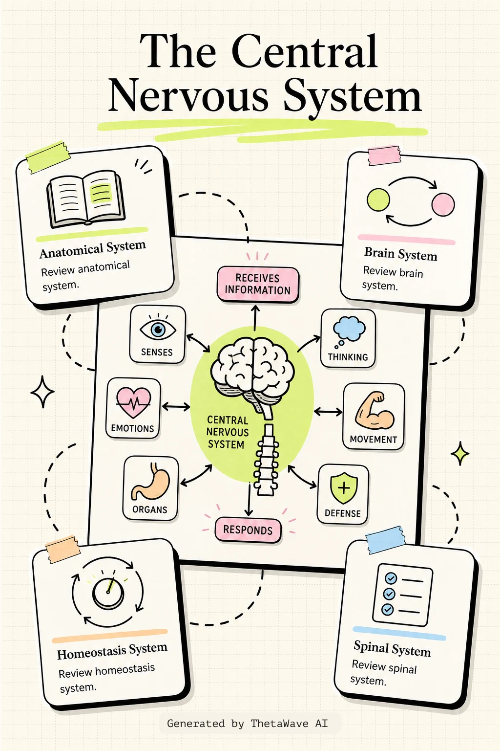 Infographic for Anatomy and Physiology 2e: 13.2 The Central Nervous System