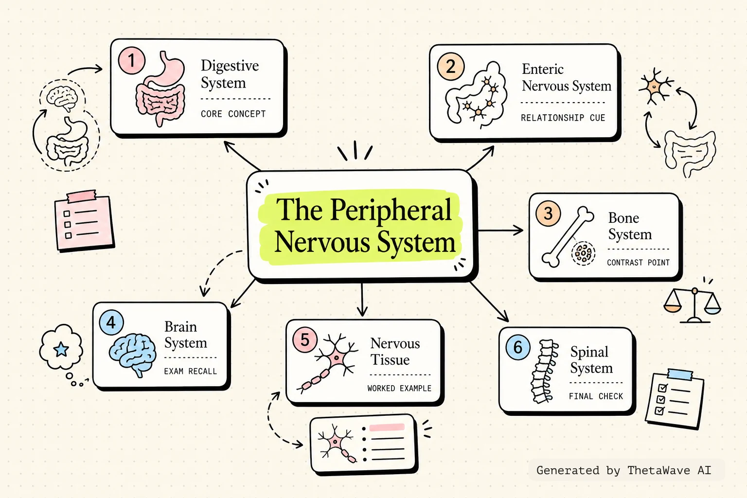 Mind map for Anatomy and Physiology 2e: 13.4 The Peripheral Nervous System