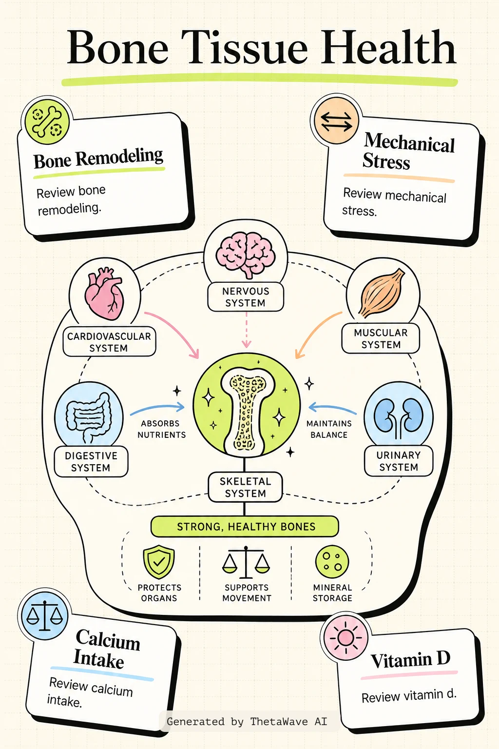 Infographic for Anatomy and Physiology 2e: 6.6 Exercise, Nutrition, Hormones, and Bone Tissue