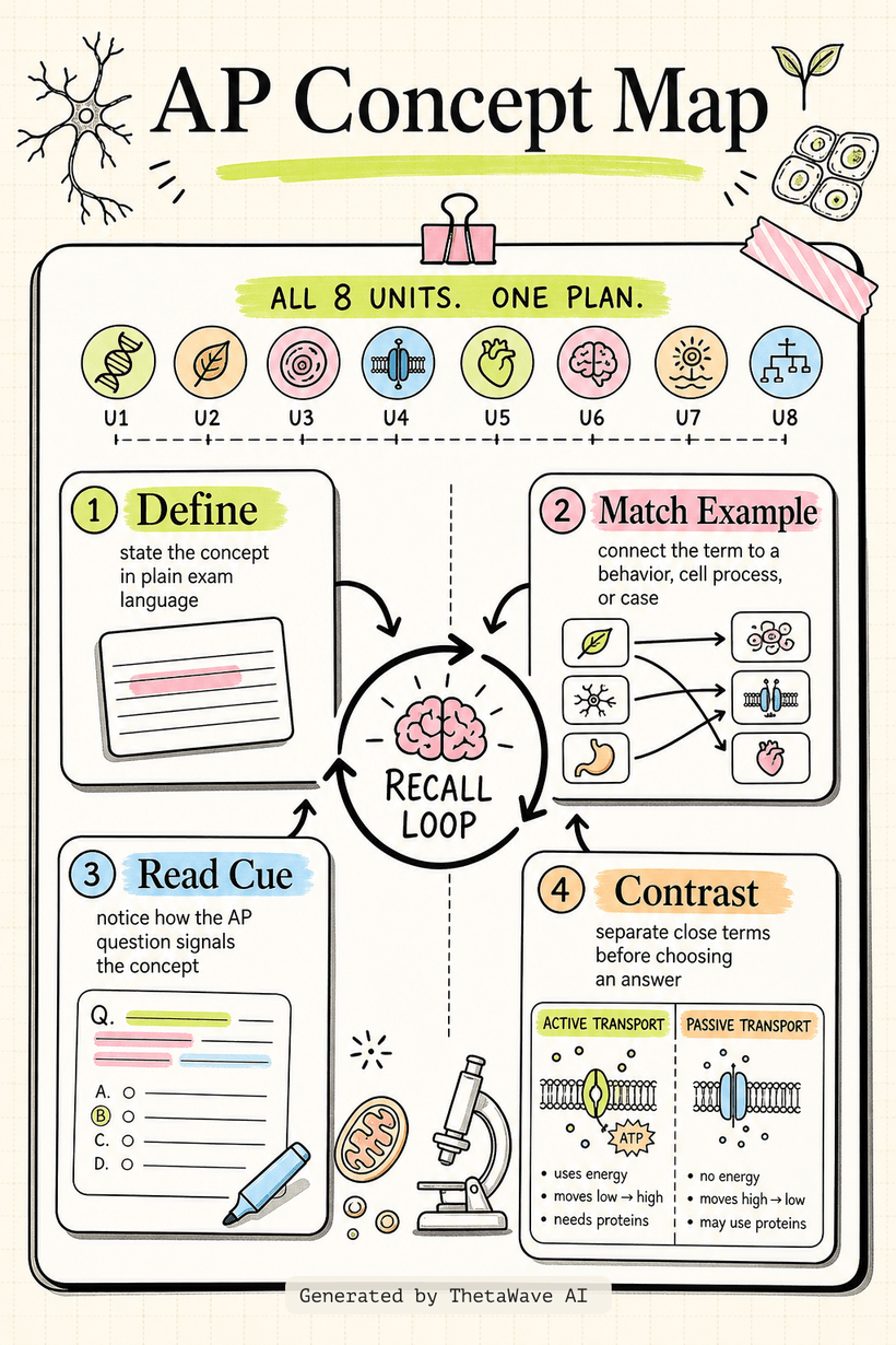 Infographic for AP Biology Full Course Review (All 8 Units)|Everything You Need to CRUSH the AP BIO Exam!