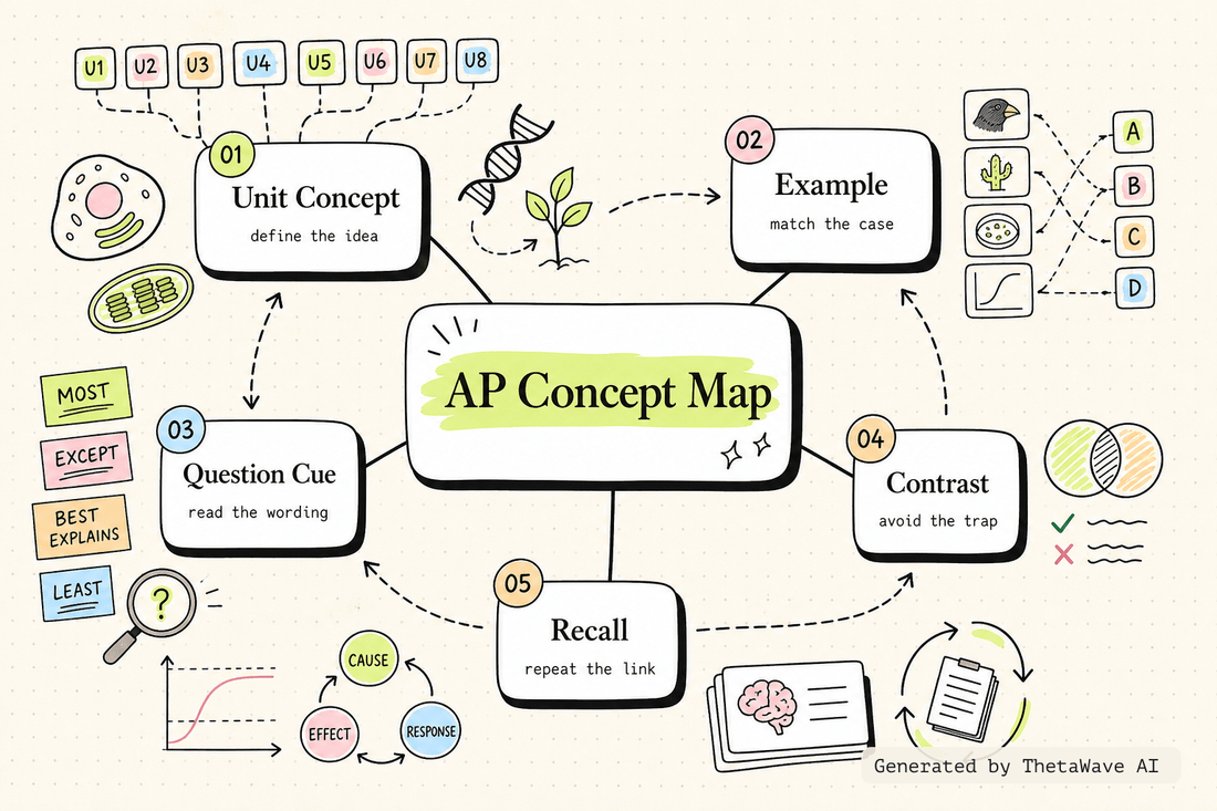 Mind map for AP Biology Full Course Review (All 8 Units)|Everything You Need to CRUSH the AP BIO Exam!
