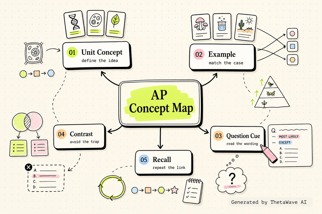 Mind map for AP Biology Review: CRAM Session