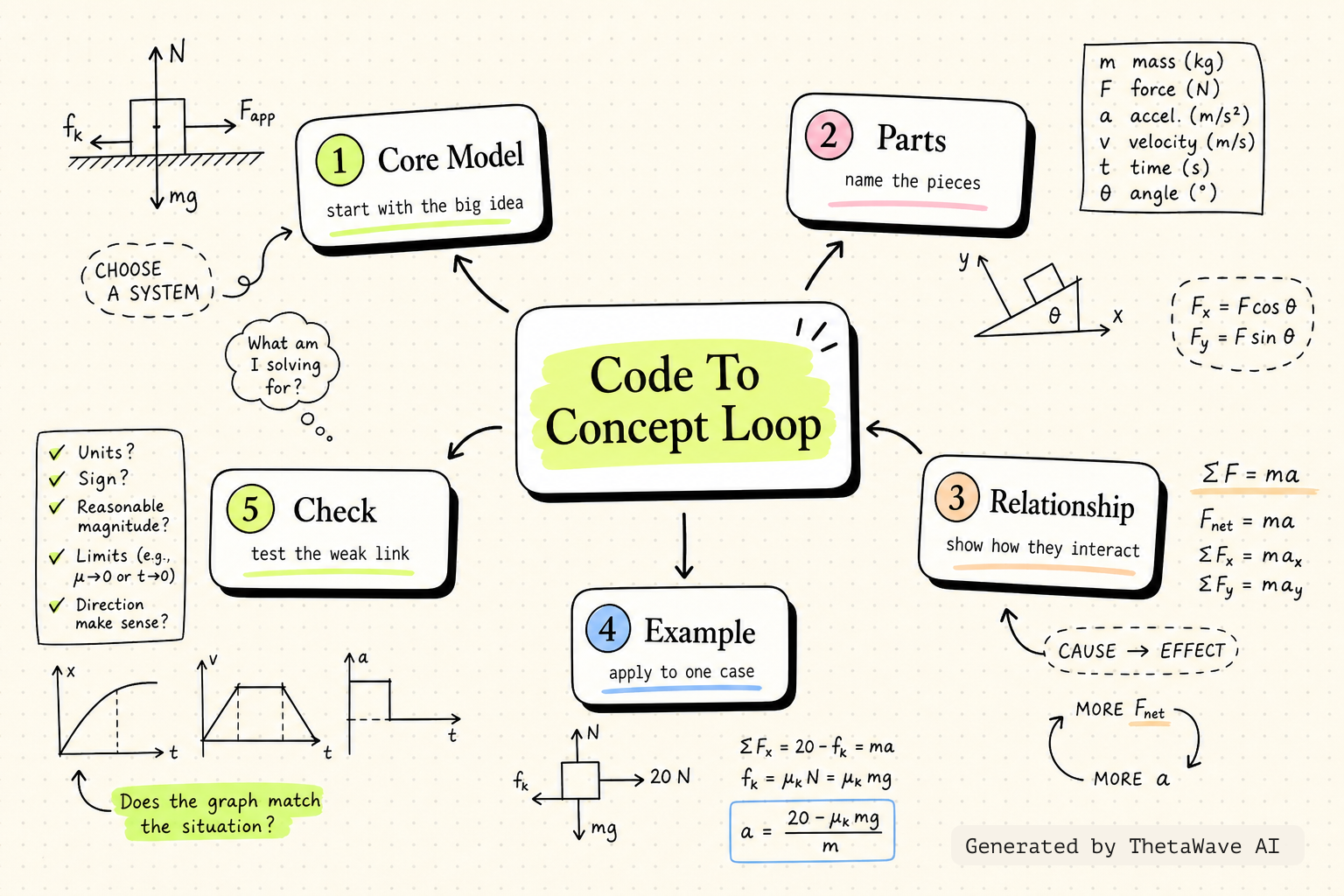 Mind map for AP Physics 1 Exam Cram