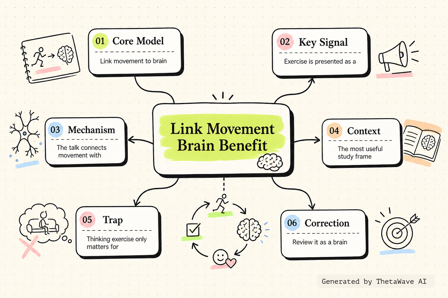 Mind map for The Brain-Changing Benefits of Exercise | Wendy Suzuki | TED