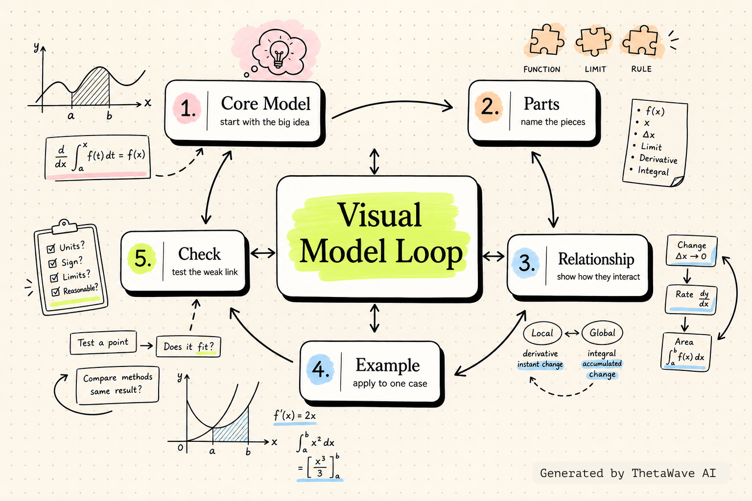 Mind map for Calculus 1 - Full College Course