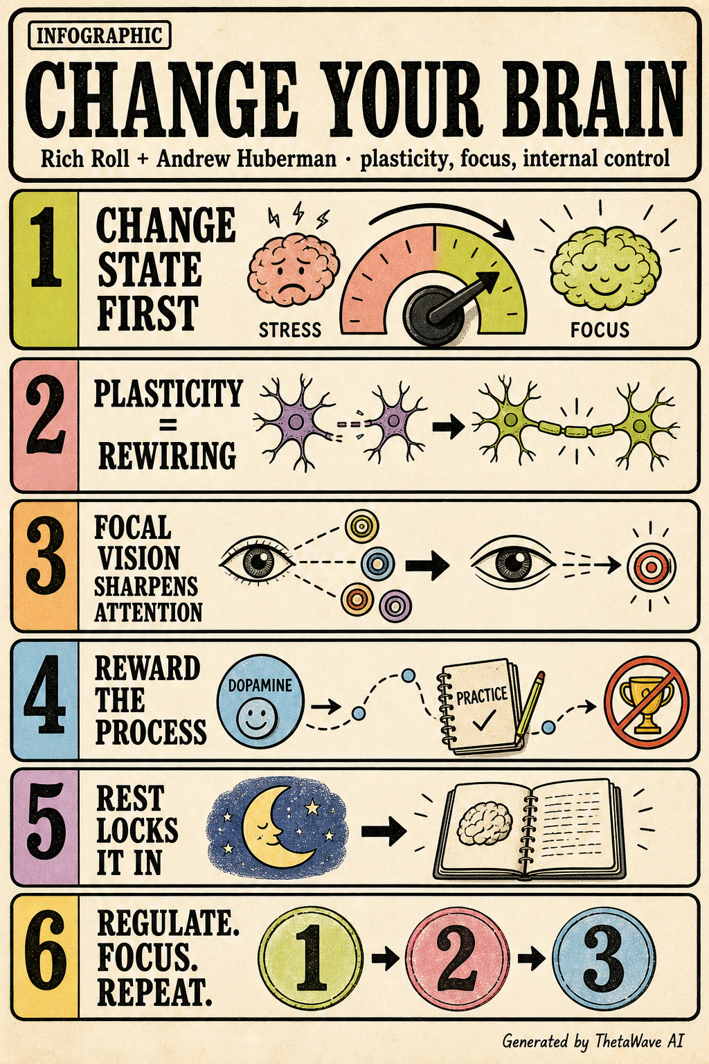 Infographic for Change Your Brain: Neuroscientist Dr. Andrew Huberman | Rich Roll Podcast