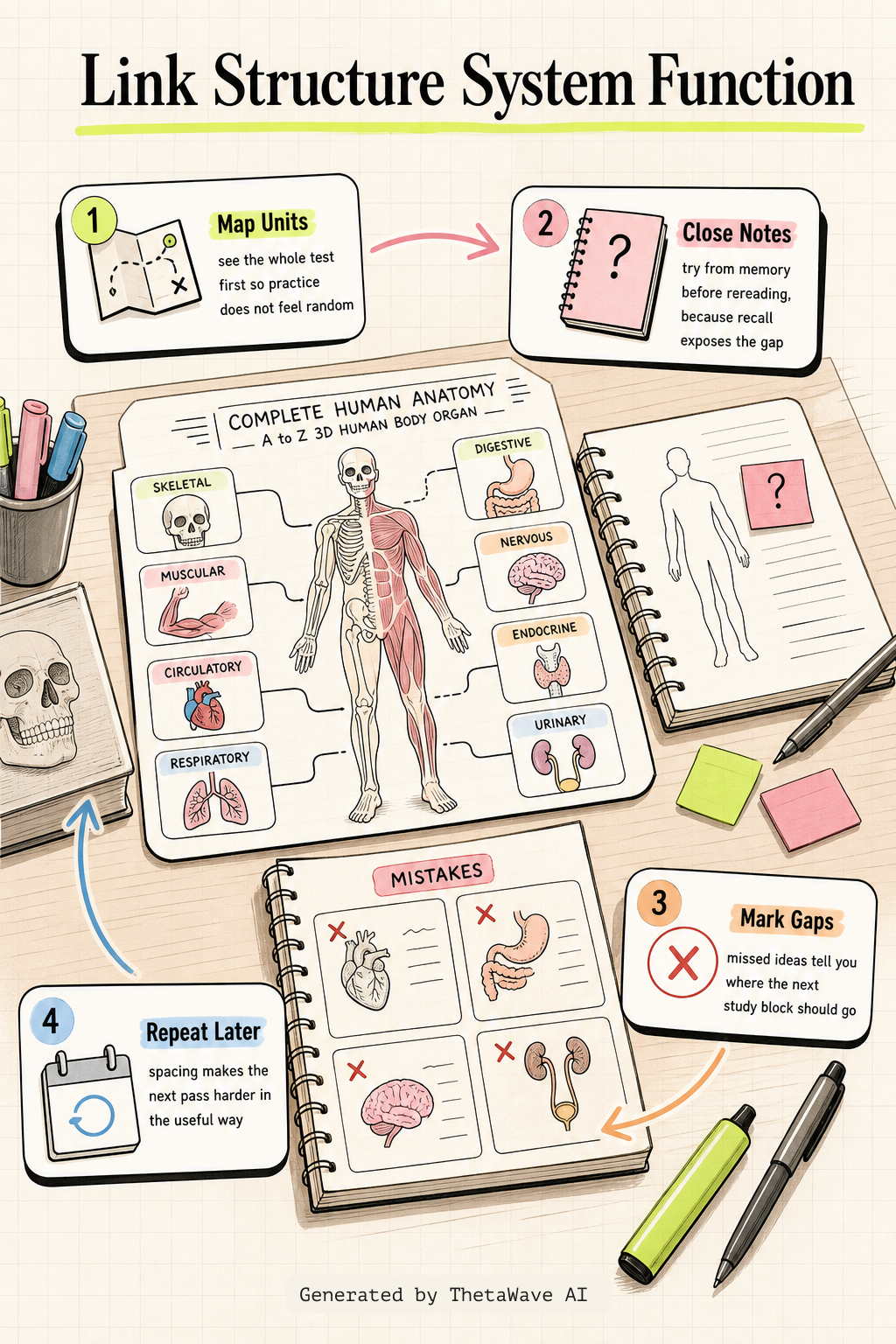Infographic for COMPLETE Human Anatomy in 1 Hour! A to Z 3D Human Body Organ Systems