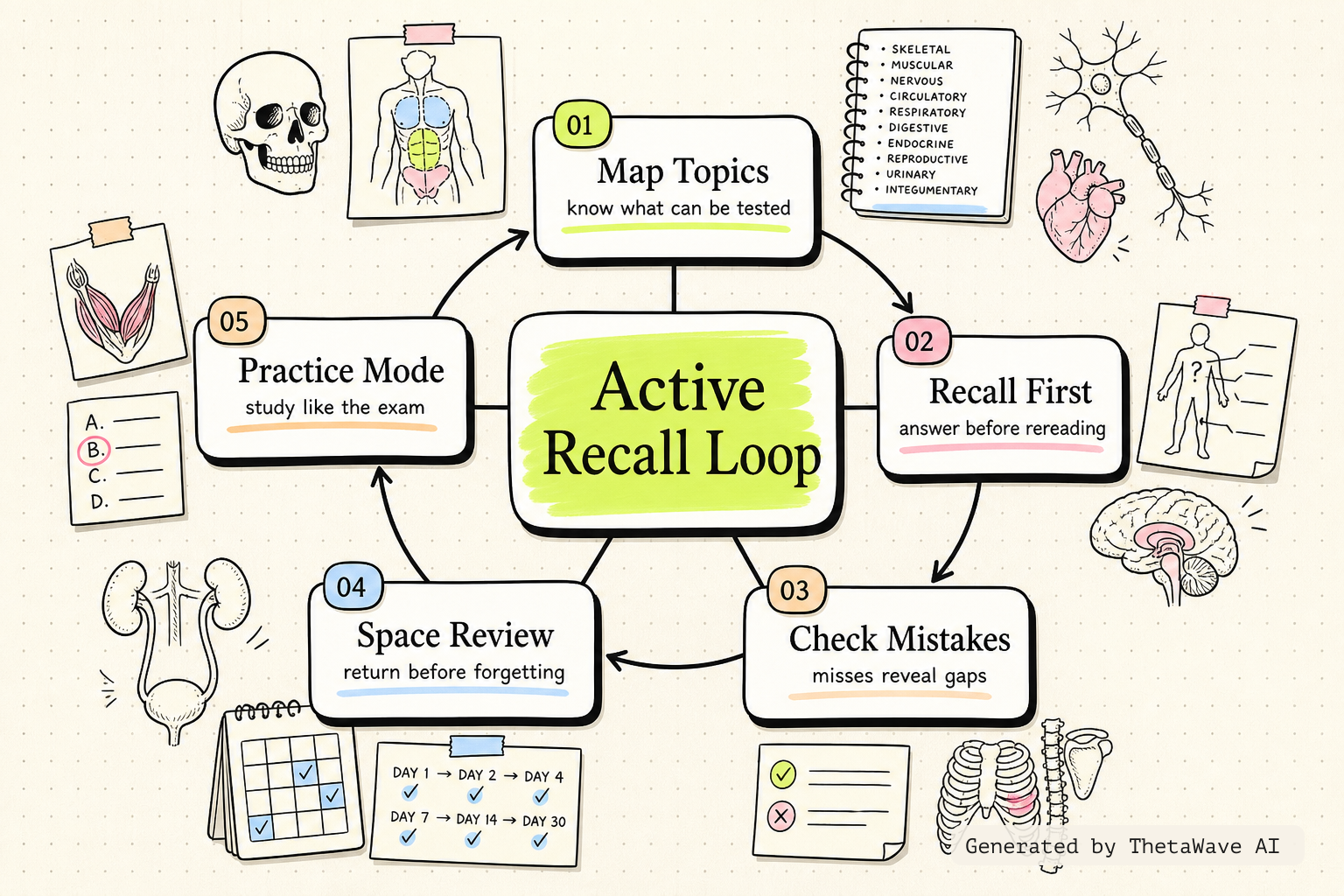 Mind map for COMPLETE Human Anatomy in 1 Hour! A to Z 3D Human Body Organ Systems