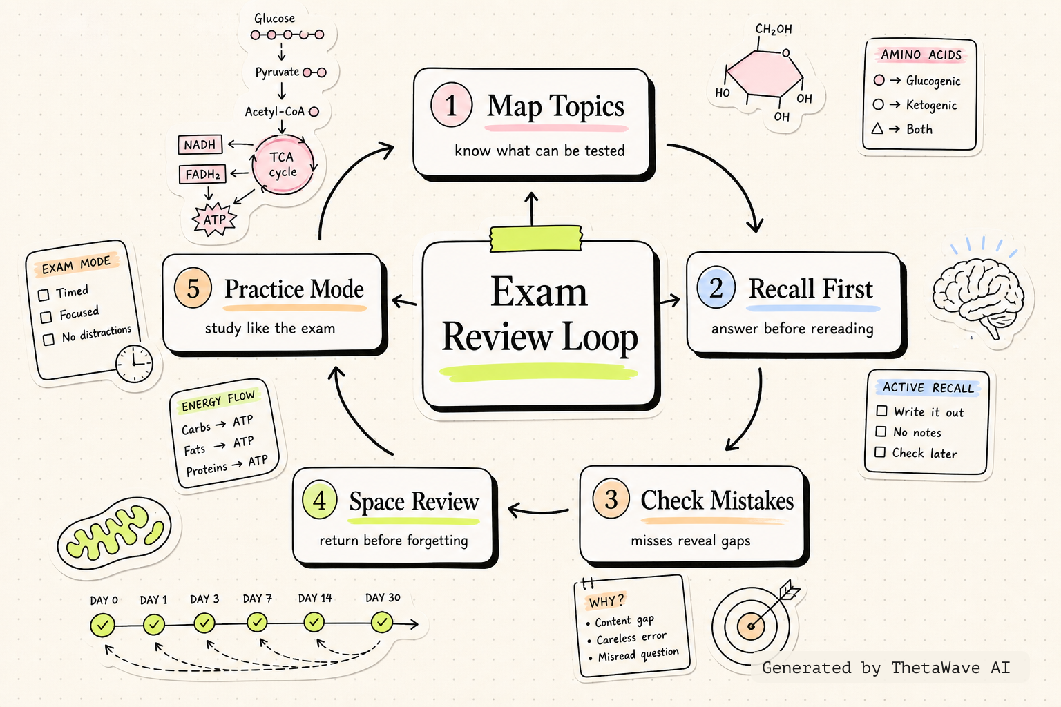 Mind map for EVERY SINGLE METABOLIC PATHWAY YOU NEED FOR MCAT BIOCHEMISTRY IN 30 MINUTES!