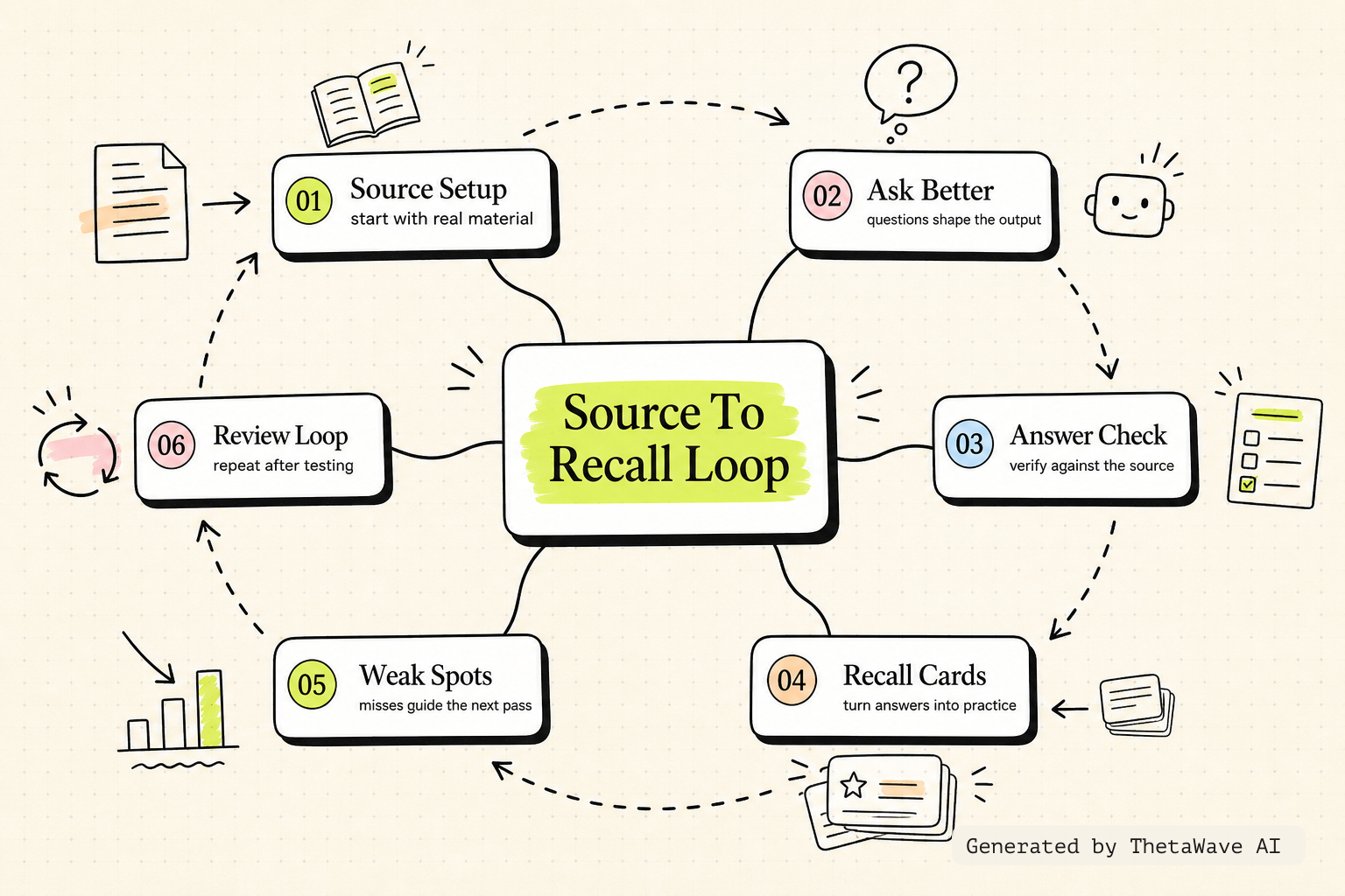 Mind map for Gemini + NotebookLM + Anki Workflow