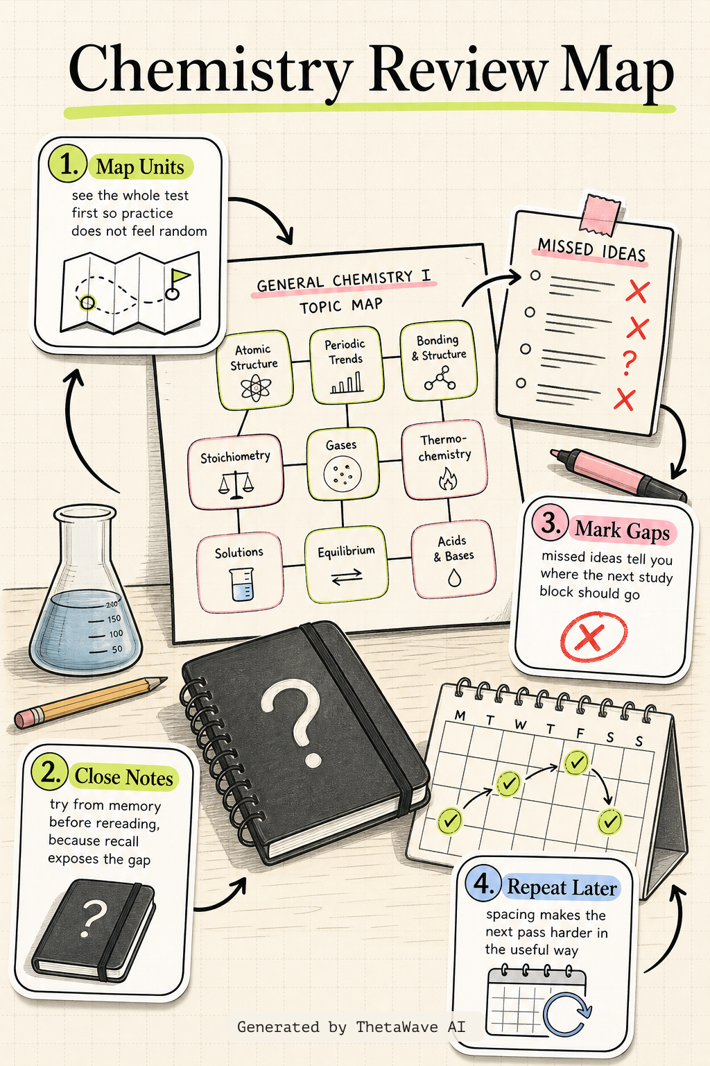 Infographic for General Chemistry 1 Review Study Guide - IB, AP, & College Chem Final Exam