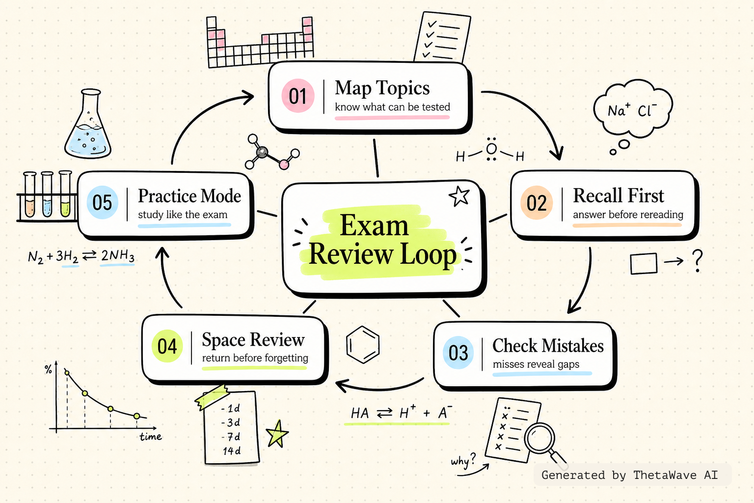 Mind map for General Chemistry 1 Review Study Guide - IB, AP, & College Chem Final Exam