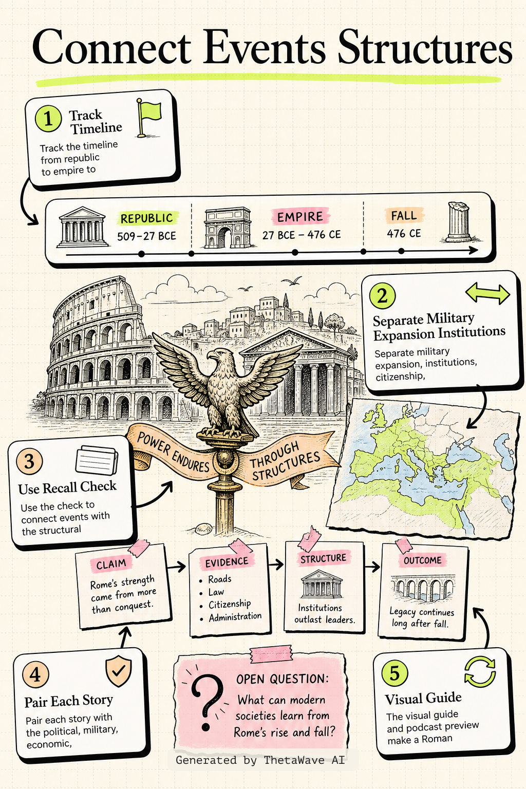 Infographic for Gregory Aldrete: The Roman Empire - Rise and Fall of Ancient Rome | Lex Fridman Podcast #443