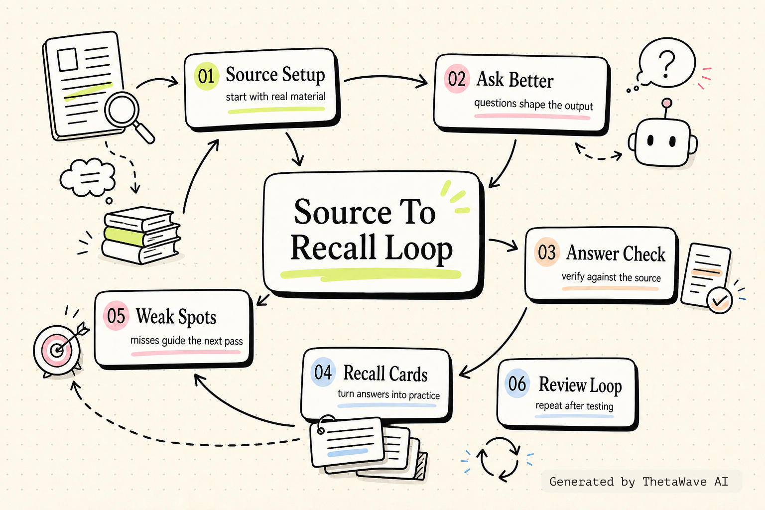 Mind map for how I’d use NotebookLM for studying to learn ANY subject