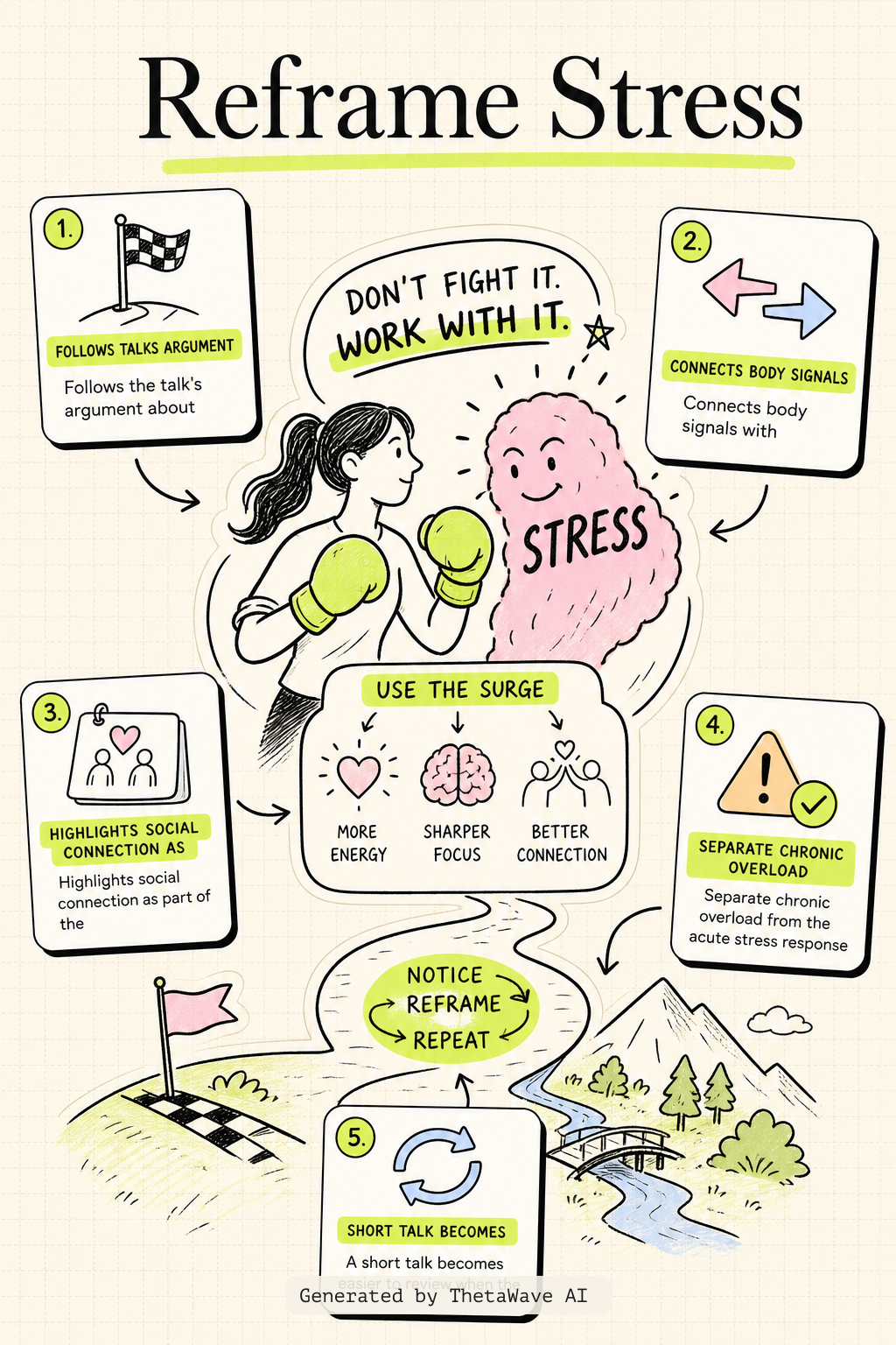 Infographic for How to Make Stress Your Friend | Kelly McGonigal | TED