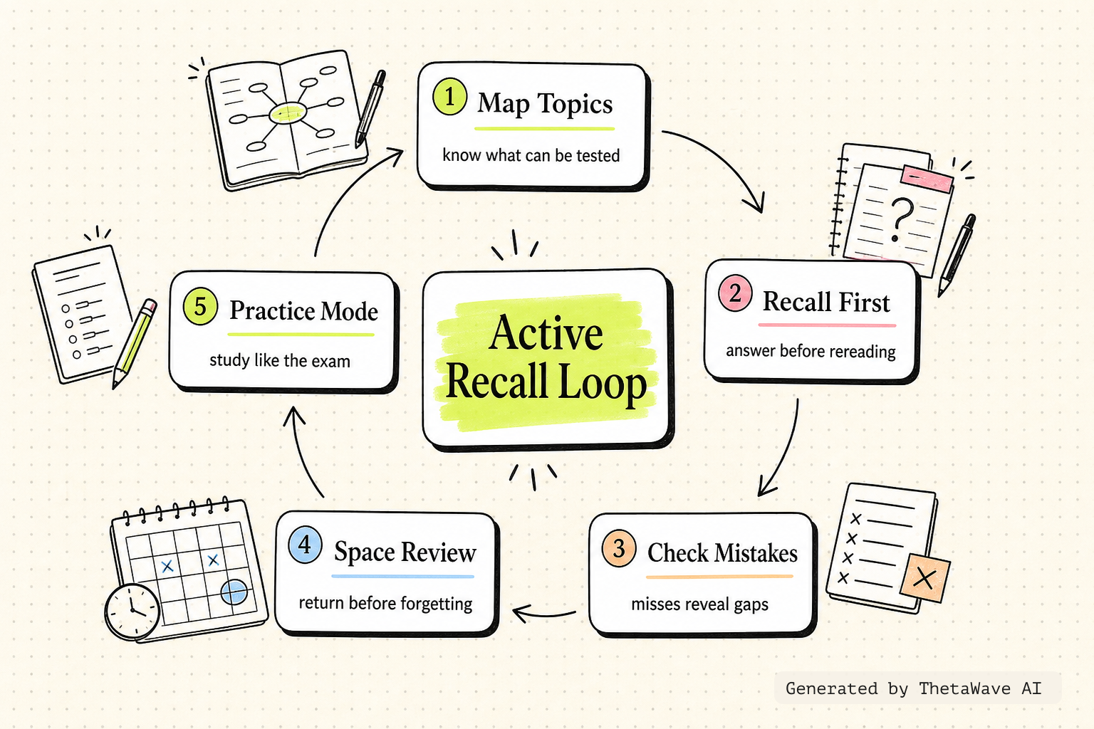 Mind map for How to Study for Exams - An Evidence-Based Masterclass