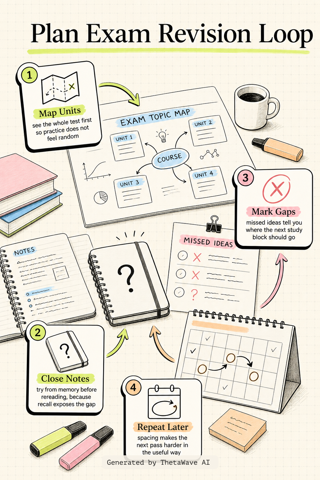 Infographic for How to study for exams - Evidence-based revision tips