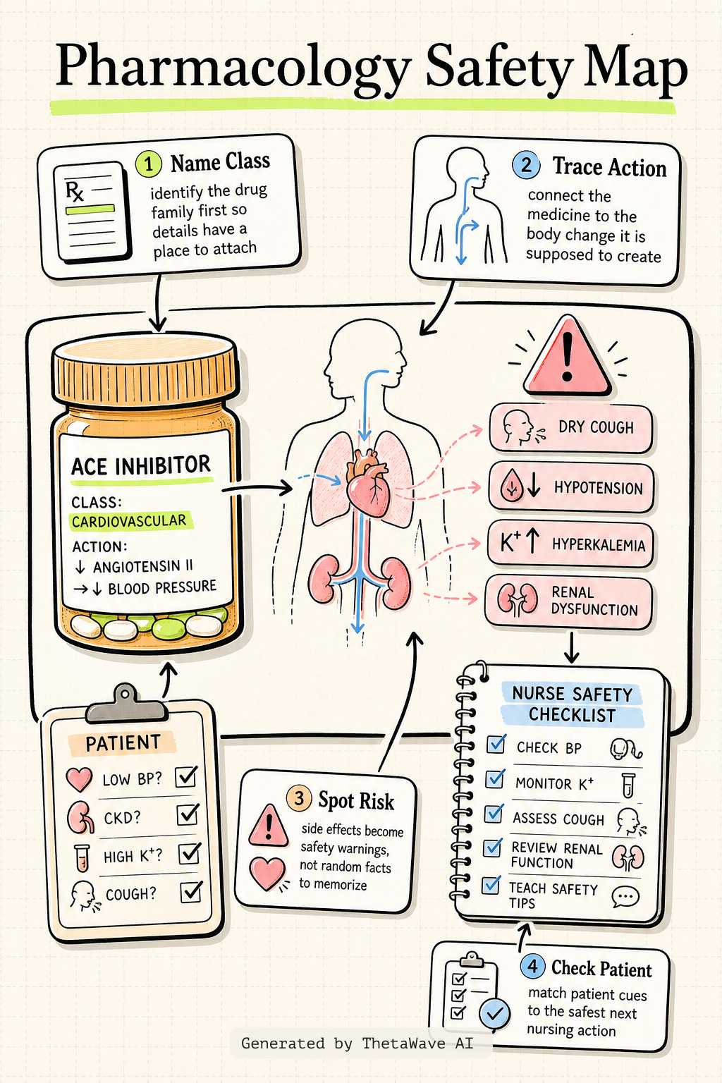 Infographic for How to Study for Pharmacology in Nursing School