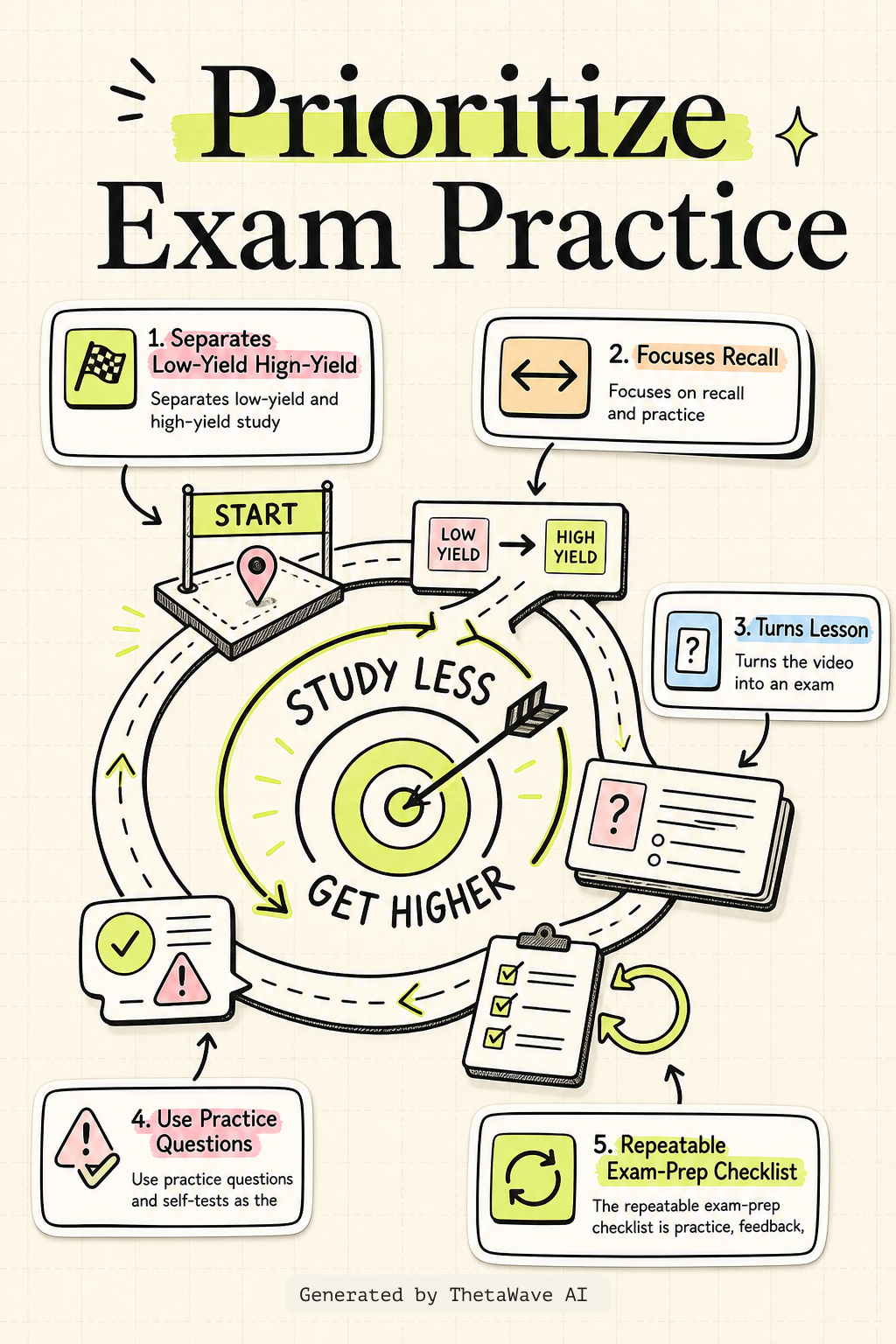 Infographic for how to study less and get higher grades