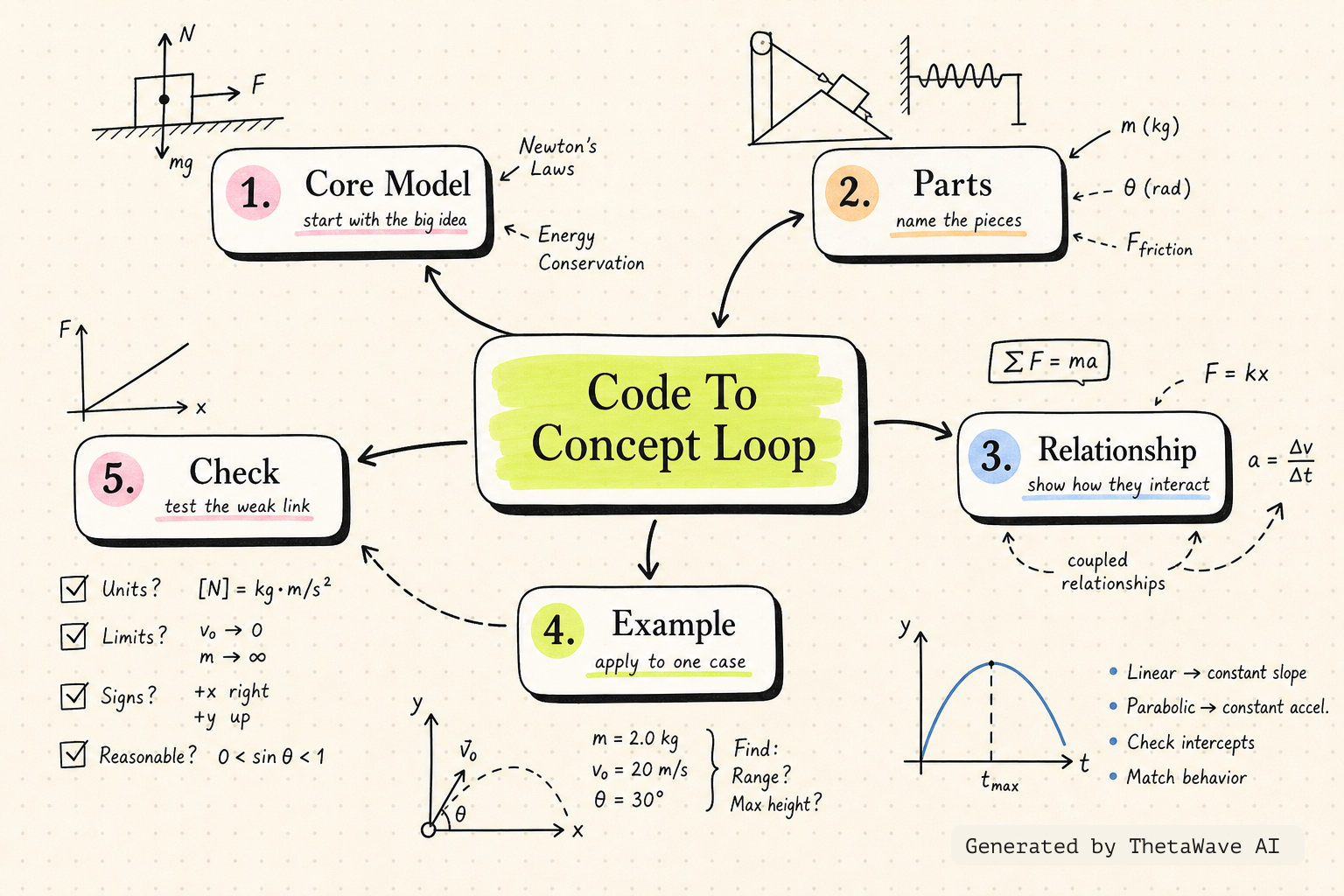 Mind map for How to study PHYSICS so FAST