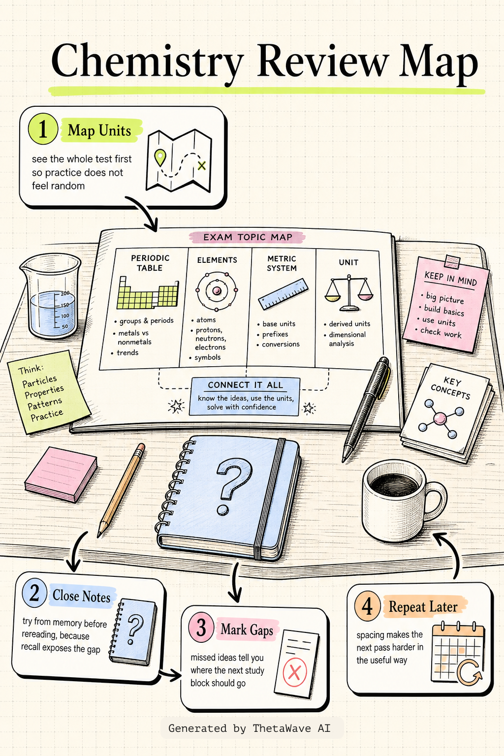 Infographic for Intro to Chemistry, Basic Concepts - Periodic Table, Elements, Metric System & Unit Conversion