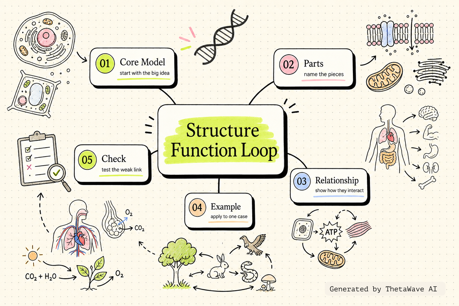 Mind map for Last Minute Biology EOC Cram Session