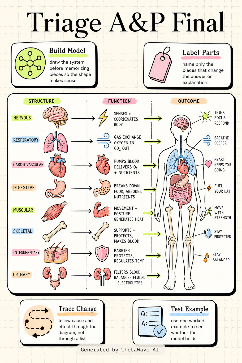 Infographic for MASSIVE Final Exam Review - Anatomy & Physiology 1