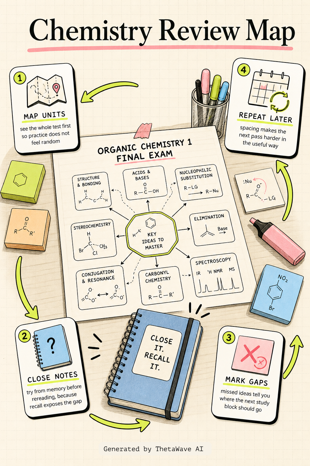 Infographic for Organic Chemistry 1 Final Exam Review