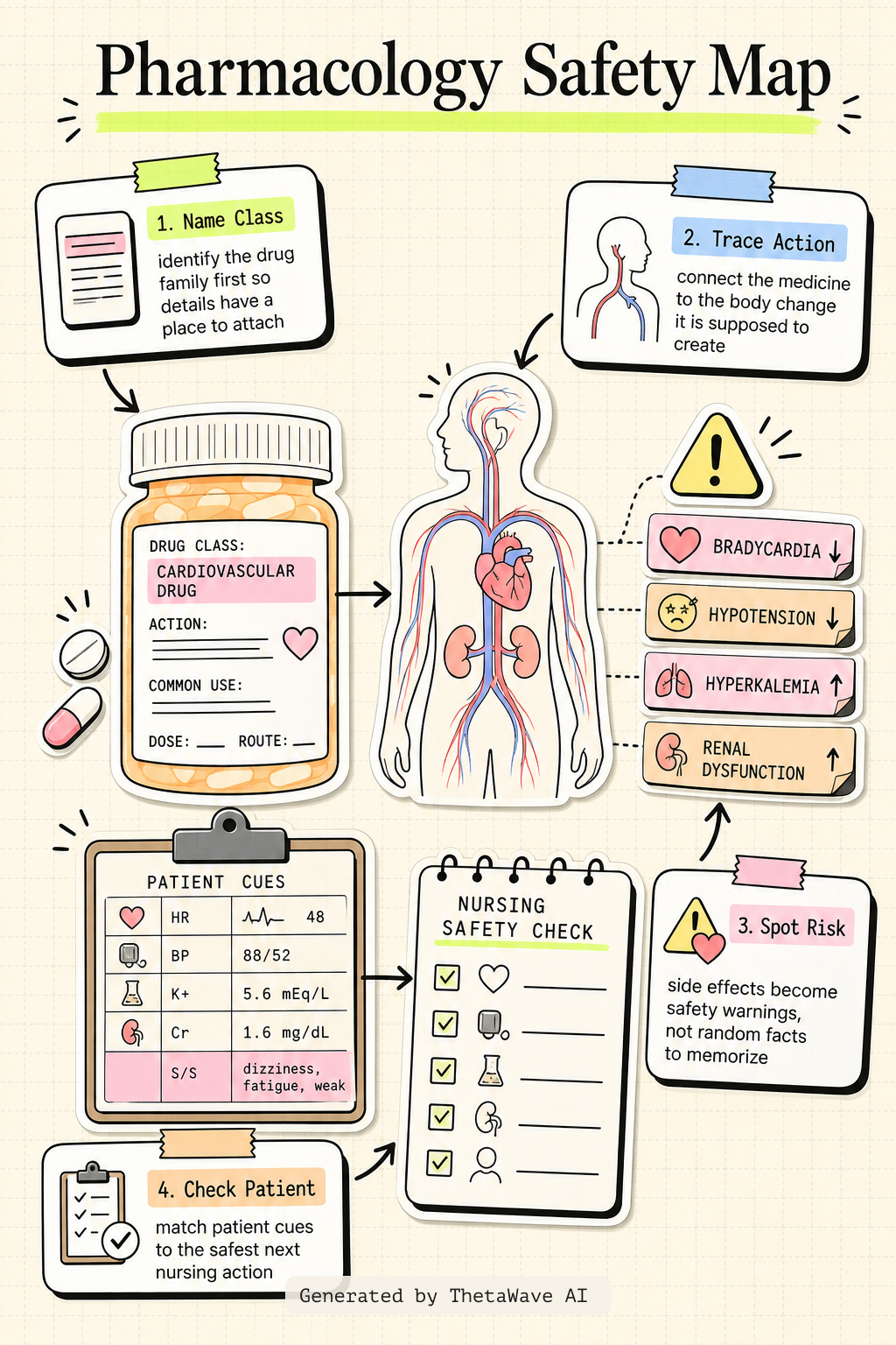 Infographic for Pharmacology Cardiovascular Drugs Nursing NCLEX Review