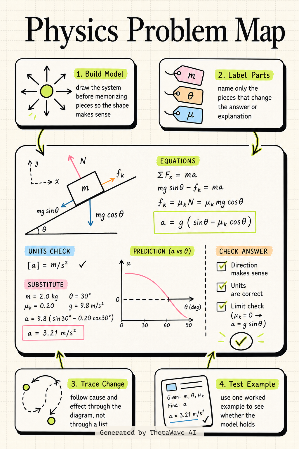 Infographic for Physics 1 Final Exam Review