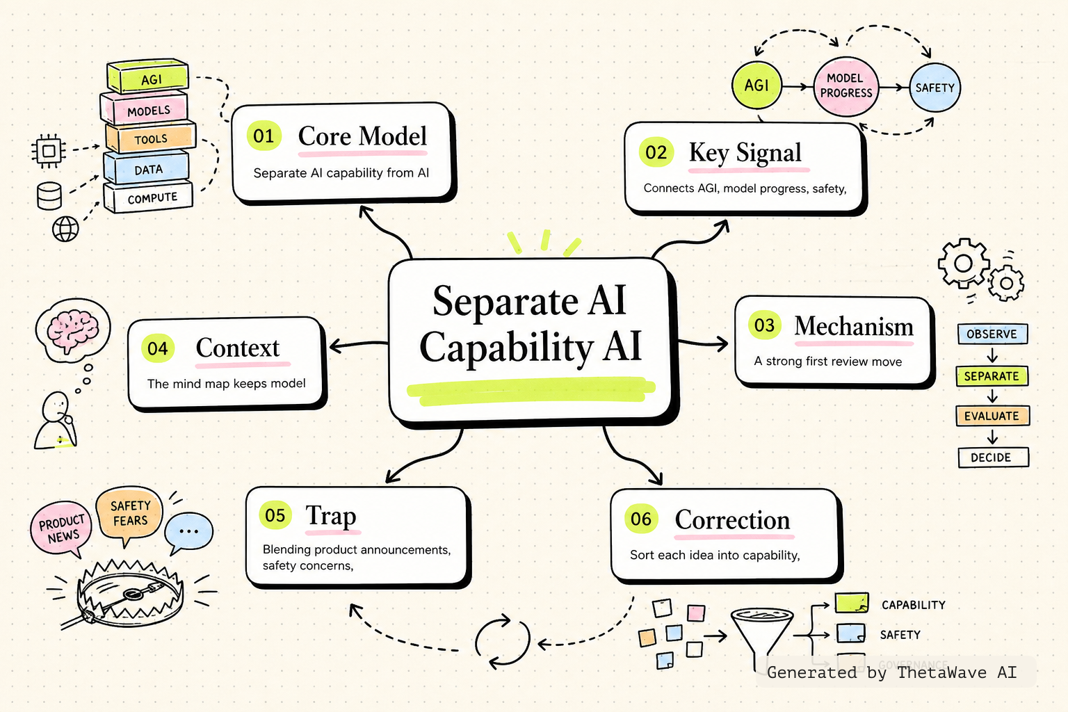Mind map for Sam Altman: OpenAI, GPT-5, Sora, Board Saga, Elon Musk, Ilya, Power & AGI | Lex Fridman Podcast #419
