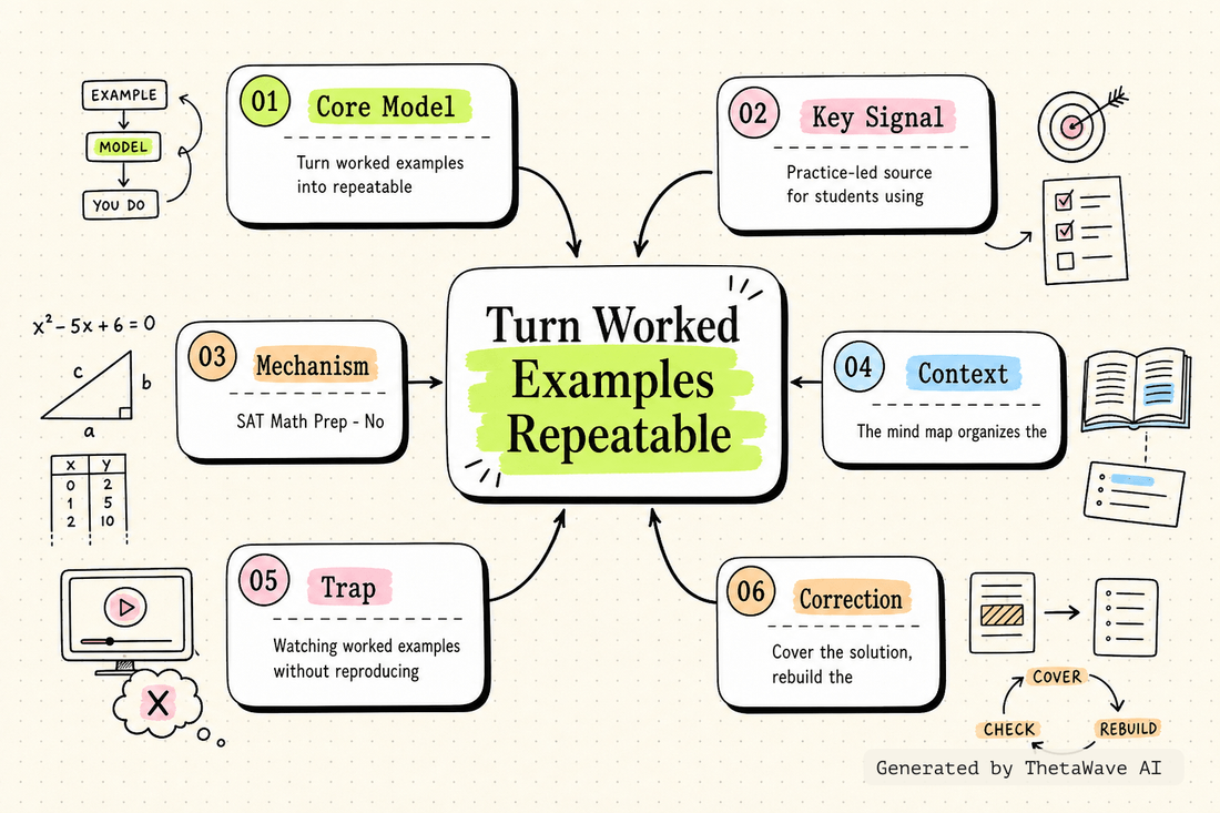 Mind map for SAT Math Prep - No Calculator Practice Test 1