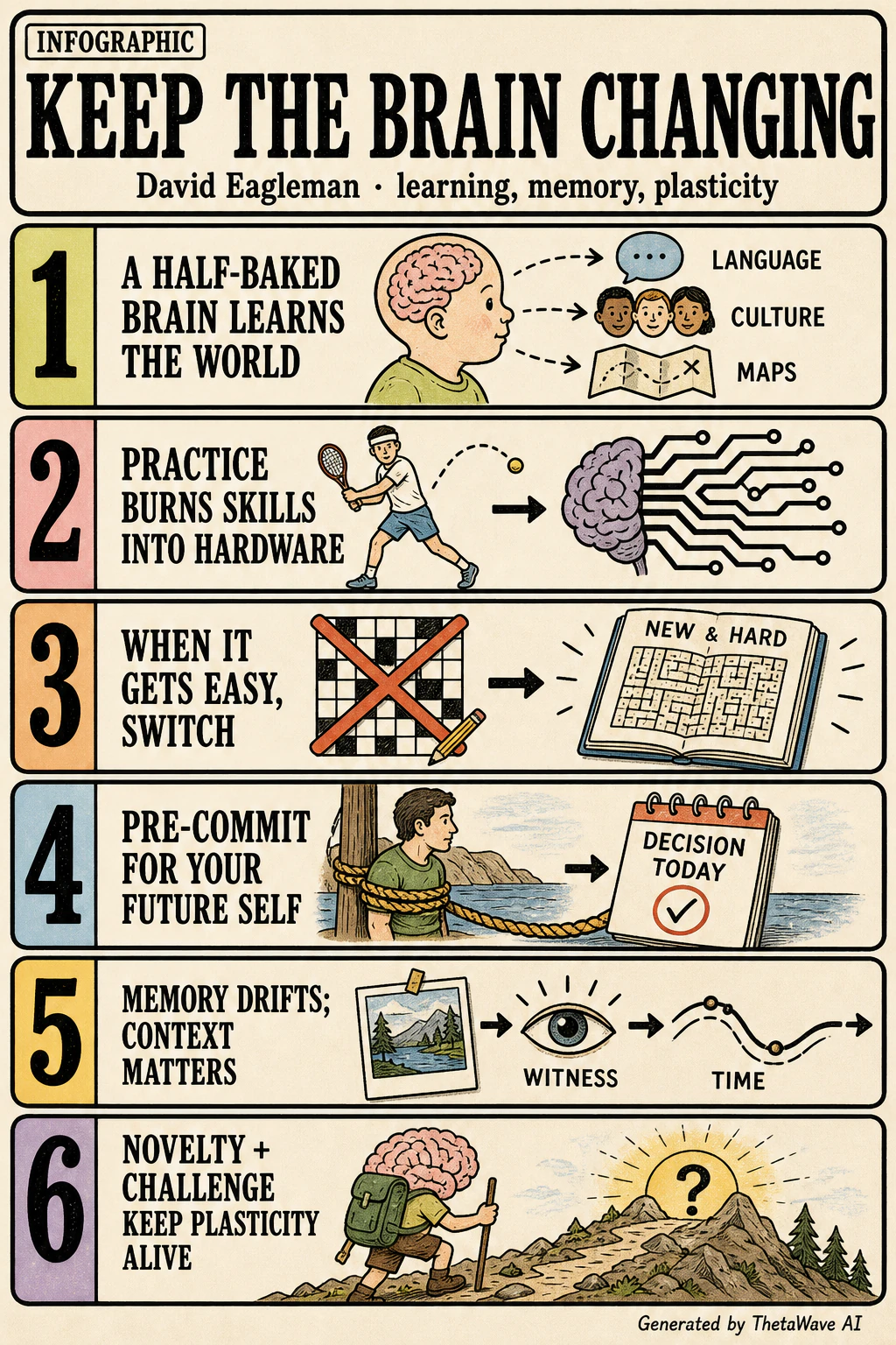Infographic for Science & Tools of Learning & Memory | Dr. David Eagleman
