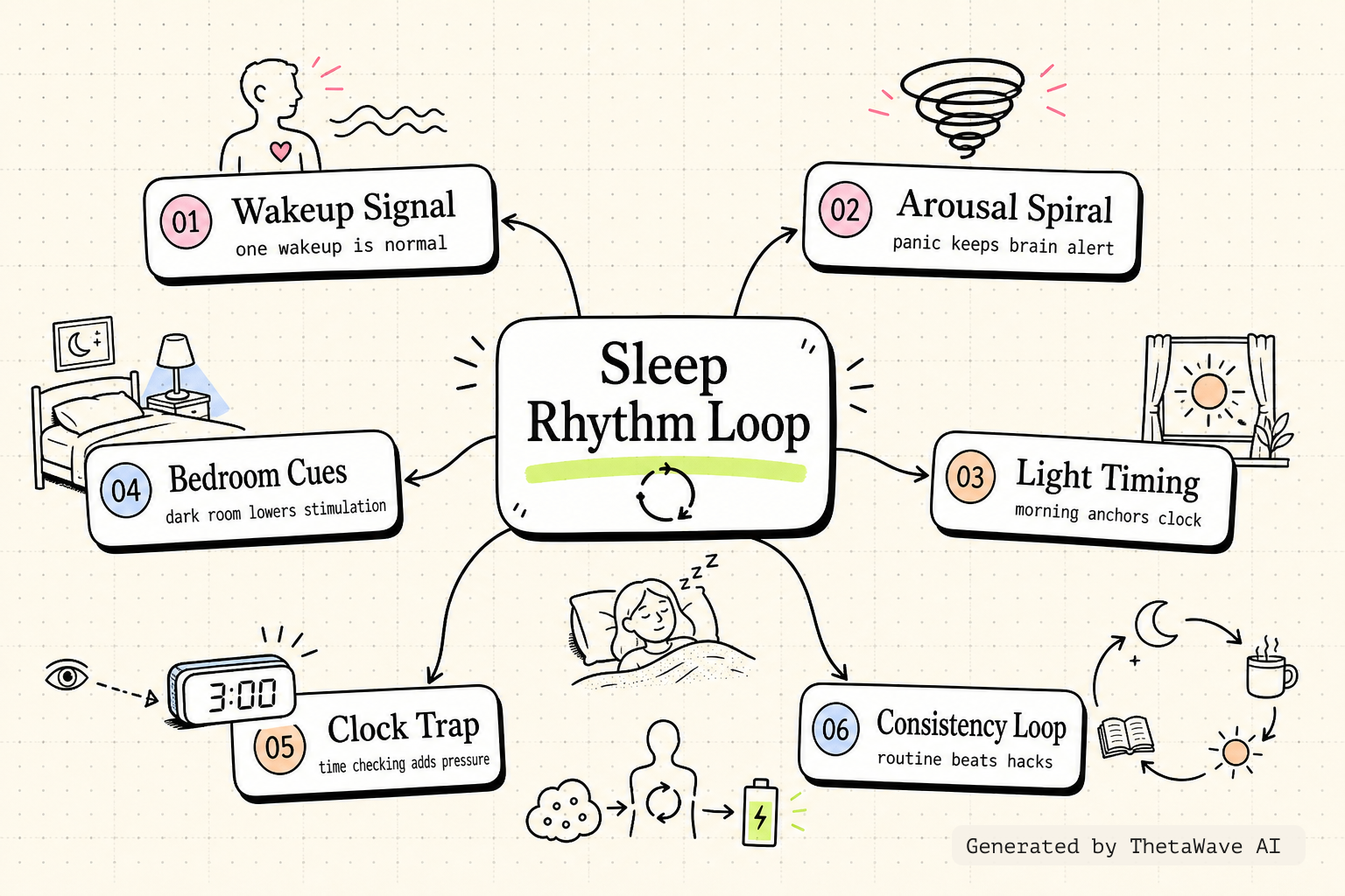 Mind map for Sleep Doctor: If You Wake Up At 3AM, DO NOT Do This!