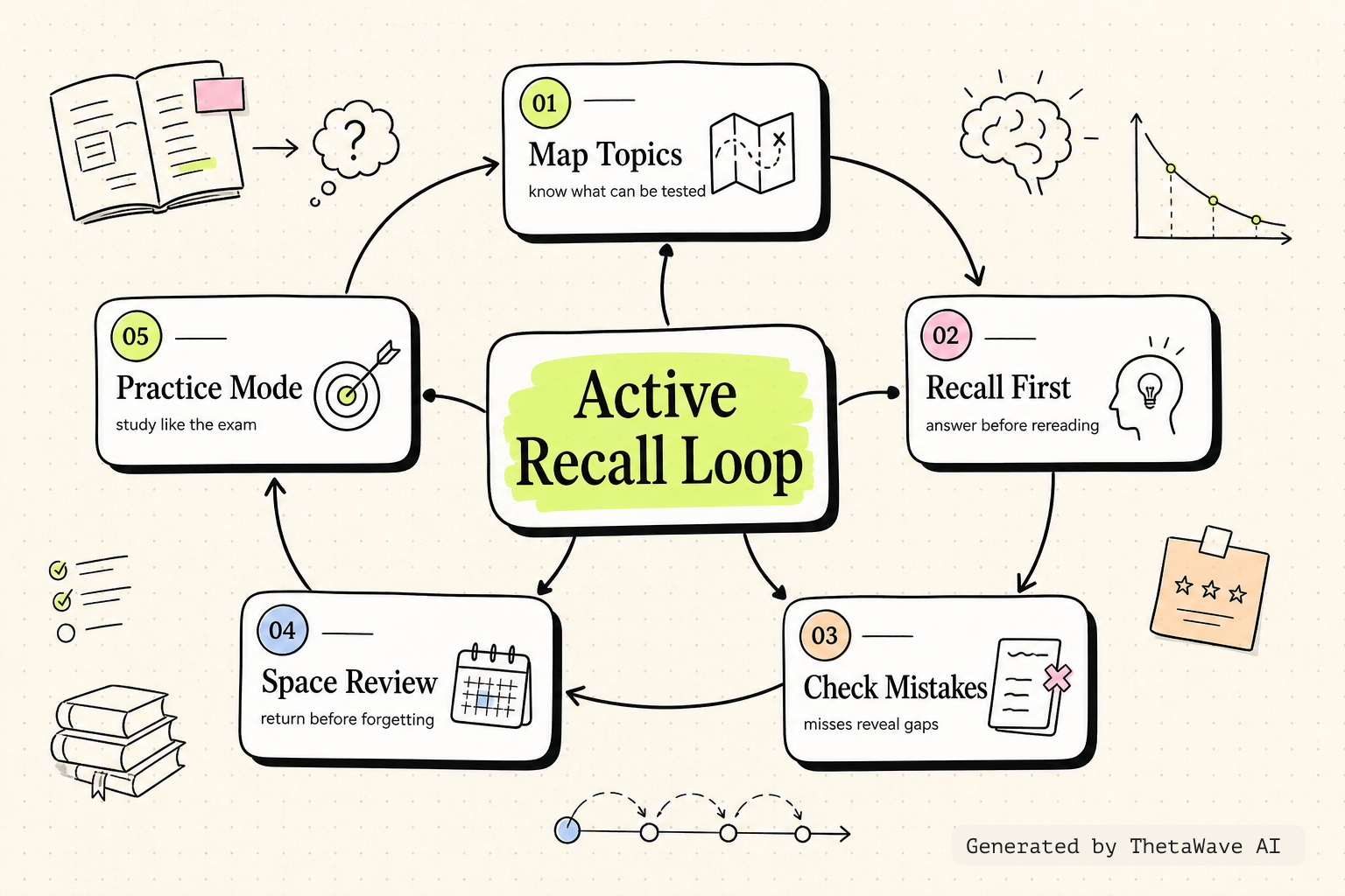 Mind map for The Most Powerful Way to Remember What You Study